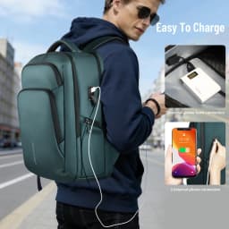 Heroic Knight Business Laptop Backpack for Work Waterproof Oxford Fabric Large Capacity withUSB Charging Portable Men's Backpack