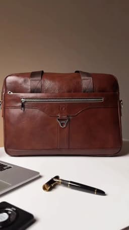 BULLCAPTAIN Genuine Leather Briefcase for Men Vintage Business Laptop Bag Large Capacity Messenger Handbag Shoulder Bag for Work