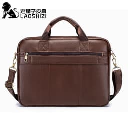 New 100% Genuine Leather Men's Briefcase Laptop Bag Large Capacity Business Handbag Casual Shoulder Crossbody Bags Messenger Bag