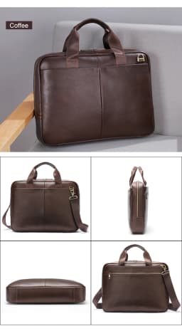 WESTAL 15 inch Laptop Bag for Men's Briefcases Genuine Leather Men's Executive Briefcase Portafolio Business Men Computer Bags