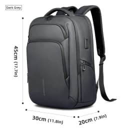 Heroic Knight 17-inch Laptop Backpack Waterproof Oxford Fabric Men's Bag with USB Charging Port Backpack for Business and Travel