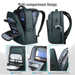 Heroic Knight 17-inch Laptop Backpack Waterproof Oxford Fabric Men's Bag with USB Charging Port Backpack for Business and Travel