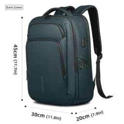 Heroic Knight 17-inch Laptop Backpack Waterproof Oxford Fabric Men's Bag with USB Charging Port Backpack for Business and Travel
