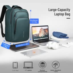 Heroic Knight 17-inch Laptop Backpack Waterproof Oxford Fabric Men's Bag with USB Charging Port Backpack for Business and Travel
