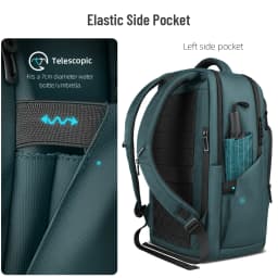 Heroic Knight 17-inch Laptop Backpack Waterproof Oxford Fabric Men's Bag with USB Charging Port Backpack for Business and Travel