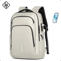 HK Water-repellent Commuter Business Backpack 17-inch Large-Capacity Men Laptop Backpack High-Quality Lightweight Elite Backpack