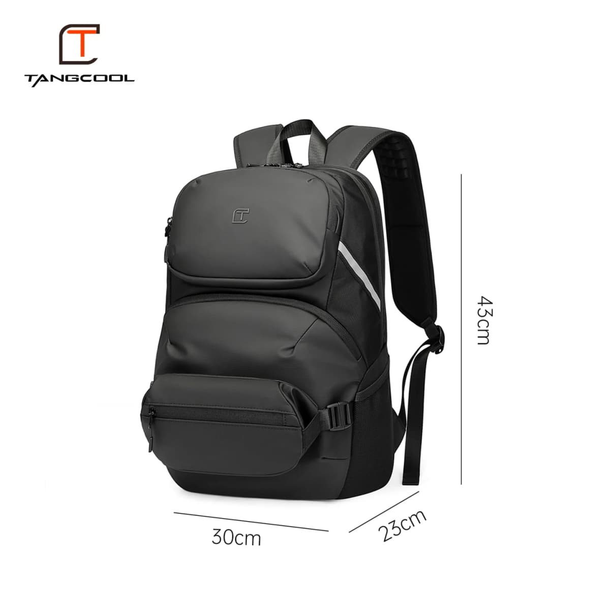 TANGCOOL Convertible Detachable Pocket Backpack Fits 17.3 Inch Notebook Waterproof Ventilated Back Panel Travel Luggage Bag