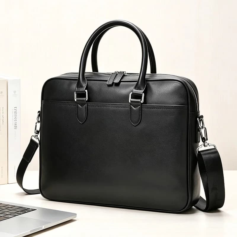 Genuine Leather Men's Briefcase Original Natural Cowhide Handbag Leisure Crossbody Bag Business Men Bag For Laptops