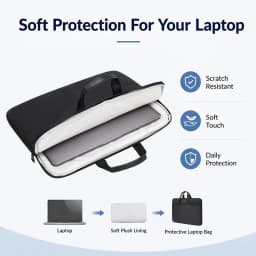Laptop Briefcase Bag 14-16 Inch for HP Dell Lenovo ASUS Surface, Soft Lining Front Pocket Lightweight Laptop Sleeve for Office