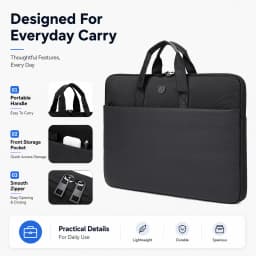 Laptop Briefcase Bag 14-16 Inch for HP Dell Lenovo ASUS Surface, Soft Lining Front Pocket Lightweight Laptop Sleeve for Office