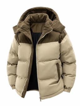 Men's Hooded Cotton Jacket, Heat-Retaining and Cold-Resistant, Windproof with Hood, Suitable for Daily Commuting, Outdoor Activities, Autumn and Winter Outings, Home Wear, Casual Gatherings with Friends, Short-Term Vacations