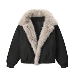 Vintage Thicken Fleece Warm Jackets Streetwear Harajuku Hip Hop Padded Jackets Outwear Winter Jackets Fur Collar Parkas Coat Men