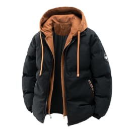 New Fashion Hooded Casual Men Coat Winter Windproof Thicken Solid Parka Outdoors Loose Simplicity Comfort Keep Warm Jacket Men