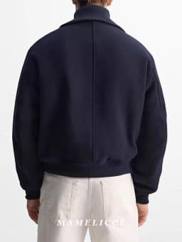 MAMELICCE Original design Men's knitted high collar faux woolen cotton jacket loose thick co high quality padding jackets