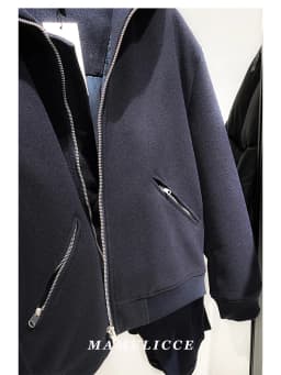 MAMELICCE Original design Men's knitted high collar faux woolen cotton jacket loose thick co high quality padding jackets