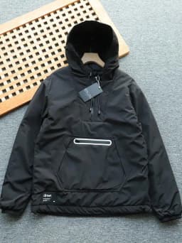 Thickened Cotton Jacket for Men Outdoor Windproof Water Resistant Casual Loose Fit Hooded Zipper Closure Color Youth Fa...