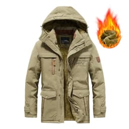Multi Pockets Warm Parkas Fleece Down Jackets New Fashion Male Outdoor Tooling Casual Jackets 6XL Men Hooded Long Winter Jackets