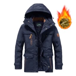 Multi Pockets Warm Parkas Fleece Down Jackets New Fashion Male Outdoor Tooling Casual Jackets 6XL Men Hooded Long Winter Jackets