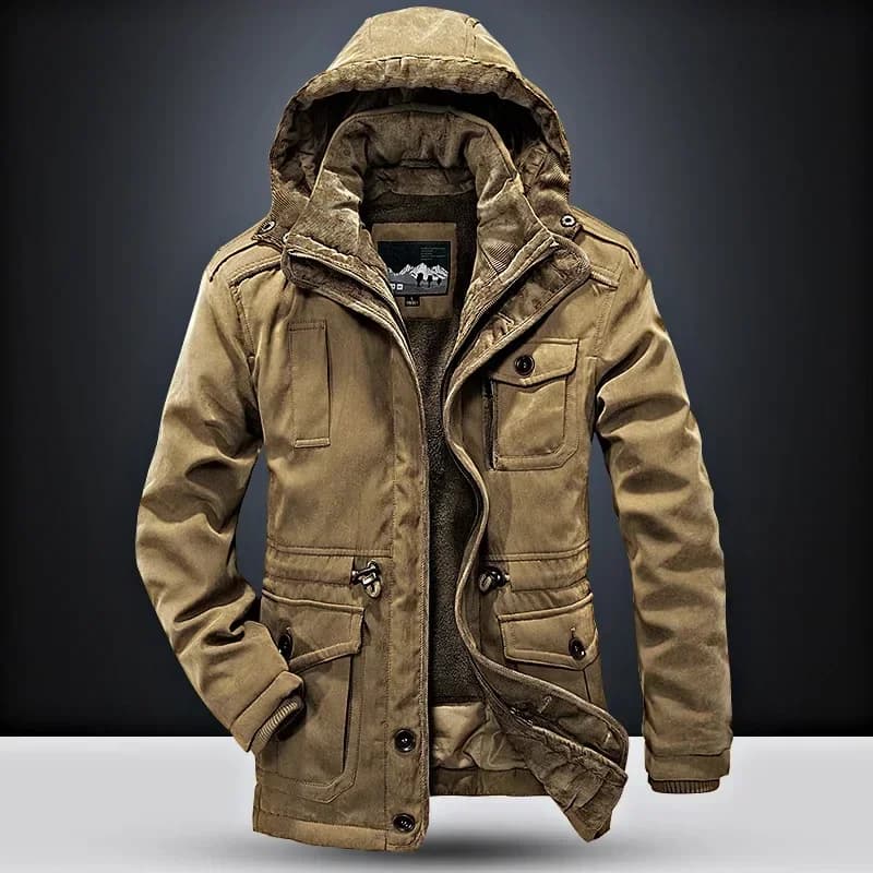 Men Military New Jacket Parkas Winter Men's Pile Jacket Outdoor Coat Men's Thermal Hooded Casual New Coat Thermal Thick Jacket