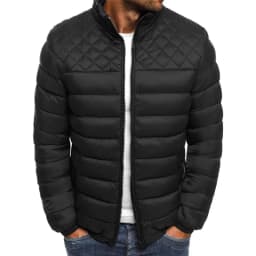 2023 Autumn Winter Men's Stand-up Collar Zipper Cotton Jacke Tops Warm Comfortable Man Jackets Tops Comfortable Down Jacket