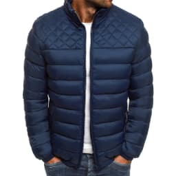 2023 Autumn Winter Men's Stand-up Collar Zipper Cotton Jacke Tops Warm Comfortable Man Jackets Tops Comfortable Down Jacket