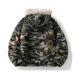 Camouflage Thick Parkas Winter New High Quality Men's Solid Color Wool Collar Anti Cold Parkas Comfortable Men's Cotton Jacket