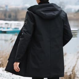 Men Black Hooded Windbreaker Outwear Warm Jacket Fleece Parka Coat Fleece Jacket Long Parkas 8XL New Plus Size Men's Winter