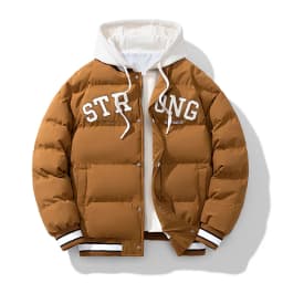 Winter Jacket Men's Zipper New Jacket Streetwear Windproof Fashion Jacket Hooded Parkers Winter Thick Thermal Cotton Coat Men's