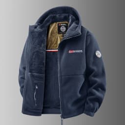 Men's Autumn Winter Fleece Jacket European-Style Hooded Warm Outdoor Thickened Couples' Coats New Arrivals