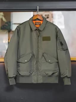 Maden Mens CWU-45P Bomber Jackets Autumn and Winter Windproof Thickened Coat Orange Lining High-density Waterproof Fabric Jacket