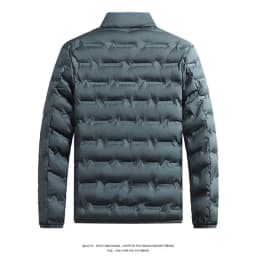Outdoor Windproof Outerwear Winter Casual Warm Men Fleece-lined Jacket Solid Color Thicken Male Fashion Stand Collar Coats