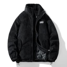 Autumn Winter Corduroy Men's Parkas High-end Design Quality Men's Jacket Handsome Trendy Brand Thick Couple Down Cotton Jacket
