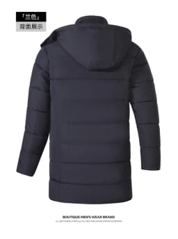 Men's Winter Detachable Hat Warm Fleece Jacket Parkas Casual Hooded Thick Cotton Jacket Medium Long Waterproof Thermal Parka