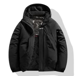 Men's Casual Warm Jackets Mens Plus Velvet Thickening Hooded Coats Winter Jacket Men Parka Thick Warm Hooded Windbreaker