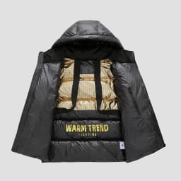 Men's Fashion New Parkas Streetwear Winter Men Parkas Thicken Warm Coat Men's Solid Color Parkas Coat Mens Glossy Black Jackets
