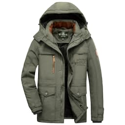 New Brand Men's Casual Jacket Fashion Thick Winter Parkas Male Fur Trench Overcoat Heated Warm Jackets Coats Parka Men