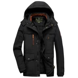 New Brand Men's Casual Jacket Fashion Thick Winter Parkas Male Fur Trench Overcoat Heated Warm Jackets Coats Parka Men