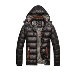 2025 Men's Casual Jacket Cotton Parka Coat Autumn Winter Hooded Cotton Padded Jacket Windproof Outdoor Travel Outwear MY136