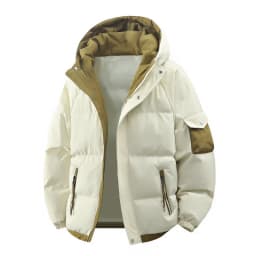 male Outerwear hooded jacket Men's winter loose jacket Cotton coat man fashion parkas Men windproof thick warm Down Jacket