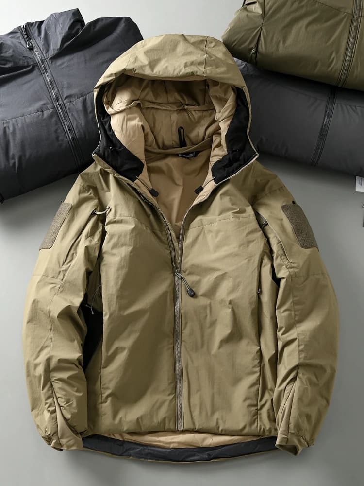 Tech Cotton Three-Proof Fabric Outdoor Hooded Cotton Jacket Men's Winter Casual Loose Fit Basic Popular Color Coat
