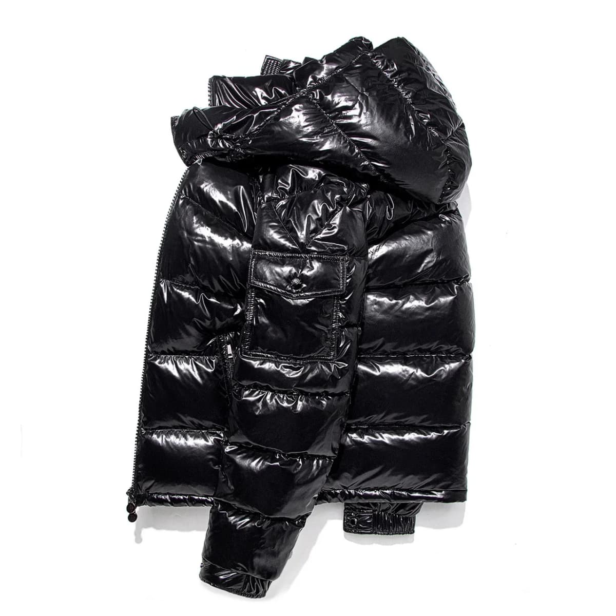 Unisex Winter Hooded Shiny Down Coat Men Casual White Duck Down Jackets High Quality Outdoor Windproof Parka Thicken Puffer Tops
