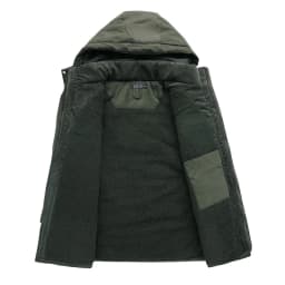 New Men's Thicken Parkas Warm Winter Jacket Cashmere Fleece Coats Military Outdoor Cotton-Padded Male Windbreaker Hooded Outwear