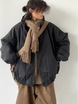 Unisex Autumn Winter Neutral Beige Vertical Stripes Cotton Jacket Bread Style Retro Match All Cotton Coat Zipper Closure Casu...