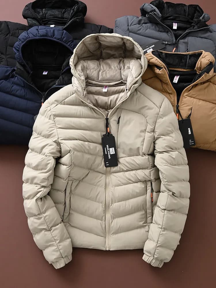 Dingji Promoted! Rib Series! Winter New Men's Lightweight Washable Cotton Jacket Windproof Warmth Youth Casual Standard Fit