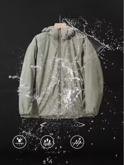 Atong Series Men's Outdoor Breathable Warm Cotton Jacket Waterproof Windproof Polyester Fiber Filling Hooded Thick Casual Style