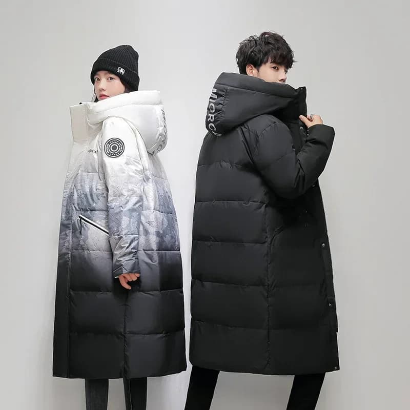 Winter Mens Down Parkas High-quality -30 Outdoor Snowfield Down Jackets Long Male White Duck Thicked Warm Hooded Jacket Coat