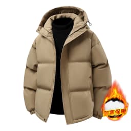 Multi Color Fashion Trend Hooded Bread Jacket Casual Loose Winter Warm Cotton Parkas Middle-aged and Young People Hooded Parkas