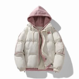 Multi Color Fashion Trend Hooded Bread Jacket Casual Loose Winter Warm Cotton Parkas Middle-aged and Young People Hooded Parkas