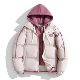 Multi Color Fashion Trend Hooded Bread Jacket Casual Loose Winter Warm Cotton Parkas Middle-aged and Young People Hooded Parkas
