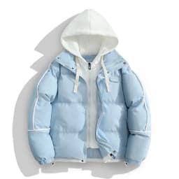 Multi Color Fashion Trend Hooded Bread Jacket Casual Loose Winter Warm Cotton Parkas Middle-aged and Young People Hooded Parkas